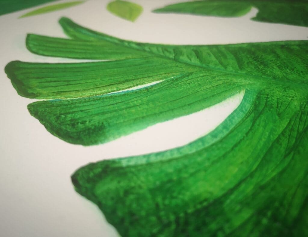 Detalles del Mural decorativo Tropical. Salomé V.A. CreativeSalo.