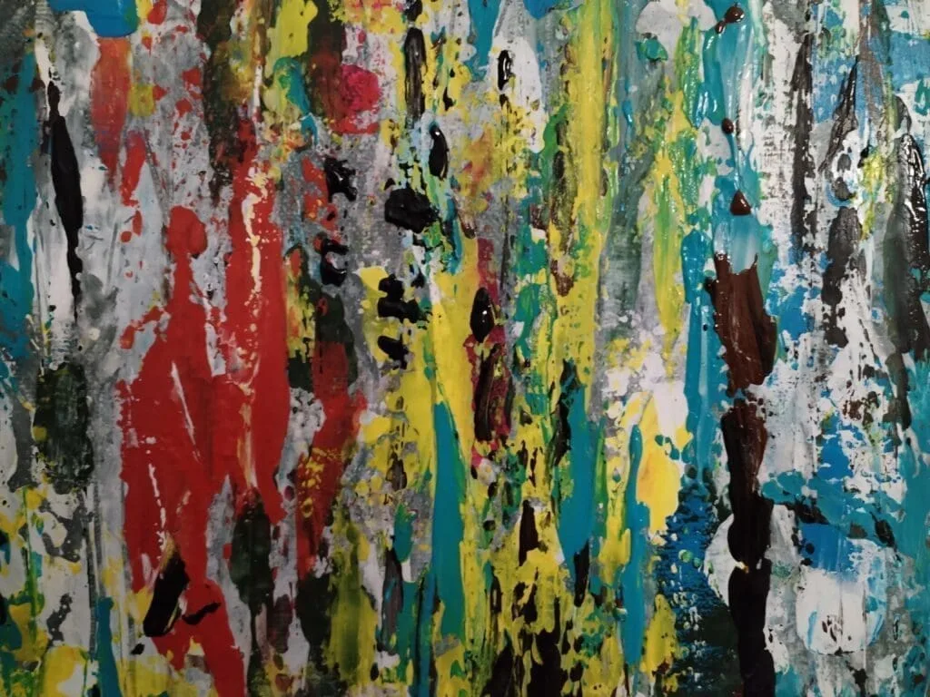 Obras de arte abstracto. Salomé Viejo Aguilar. Pintura abstracta. Cuadro decorativo original pintado a mano. Acrílico sobre lienzo.