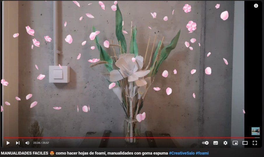 Hojas decorativas artificiales de foami/Como hacer paso a paso