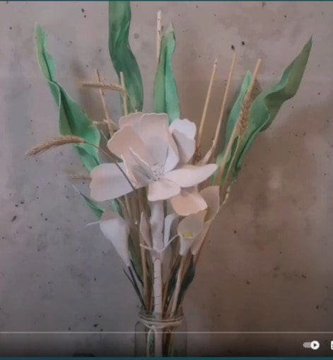 Hojas decorativas artificiales de foami/Como hacer paso a paso