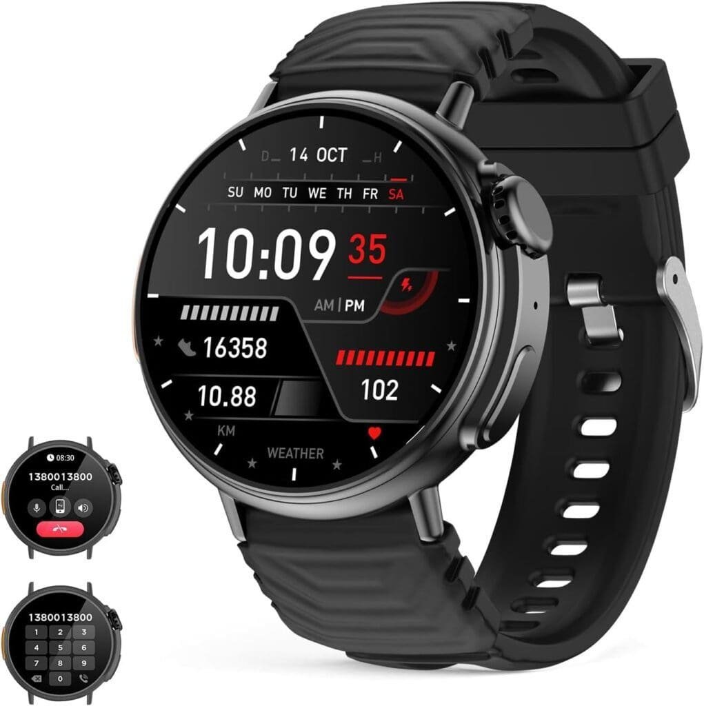 Relojes inteligentes el complemento ideal.
Reloj inteligente Ultra Hombre mujer con llamadas y WhatsApp (recibir/hacer llamada),1,52" redonda pantalla HD fitness tracker con Monitor Sueño, smartwatch con 120+ Deportes Modos para Android iOS.