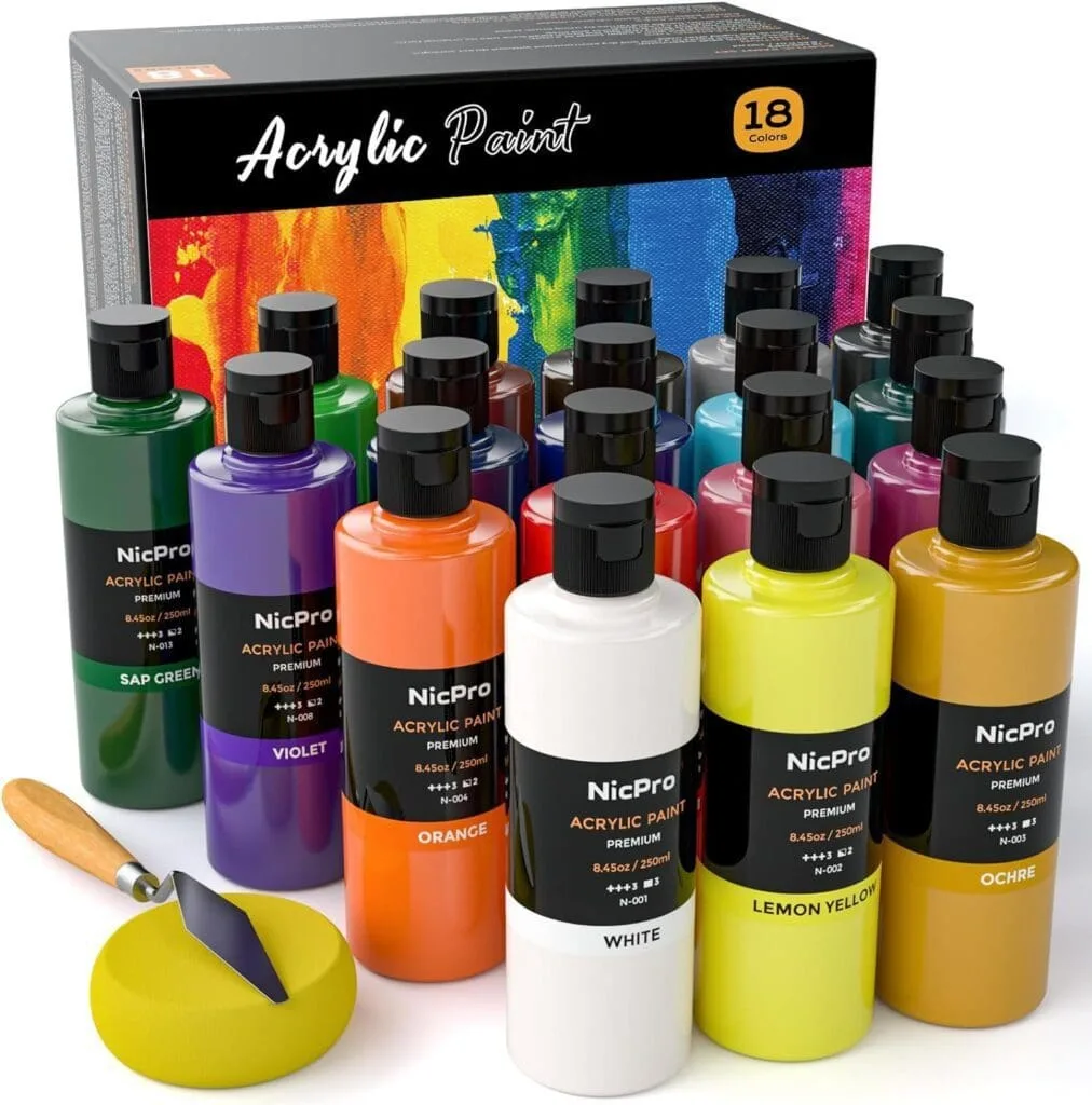 Materiales indispensables para pintar con pintura acrílica/ arte abstracto con relieve 2024/Pinturas acrílicas