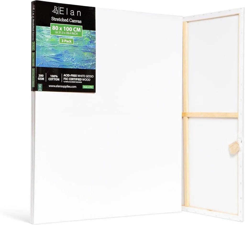 Materiales indispensables para pintar con pintura acrílica/ arte abstracto con relieve 2024/Lienzos con bastidor