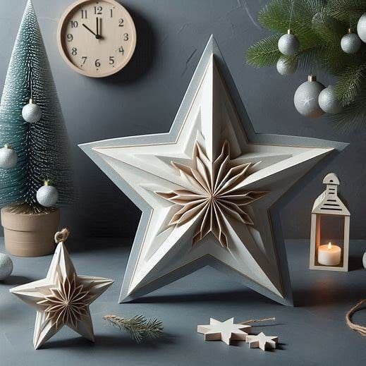 Estrella minimalista para decoración-navidad