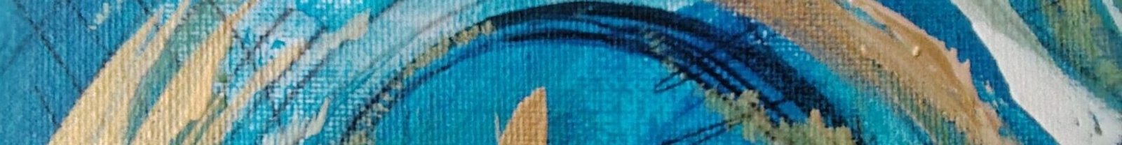 Detalle de capas de acrílico y trazos expresivos en la obra Flowers