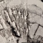 Vista aumentada del relieve y la textura en pintura abstracta contemporánea