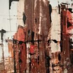 Detalle arquitectónico abstracto en obra contemporánea Díptico