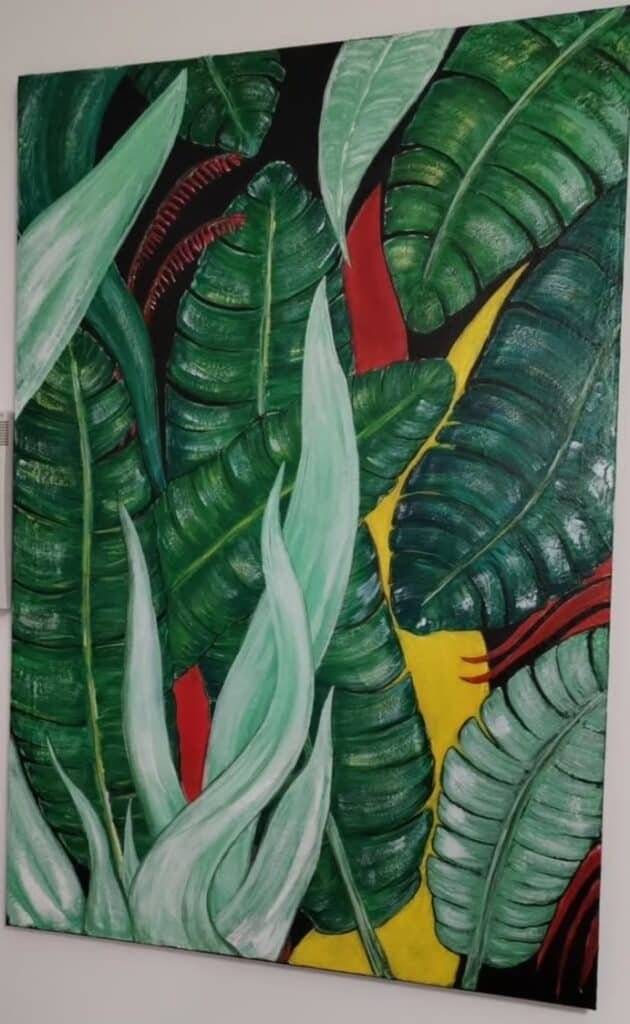 Tropical – Cuadro Abstracto Pintado a Mano 60x90 cm | Arte Contemporáneo en Acrílico | Colores Vibrantes | Decoración Moderna. Salomé viejo Aguilar. CreativeSalo