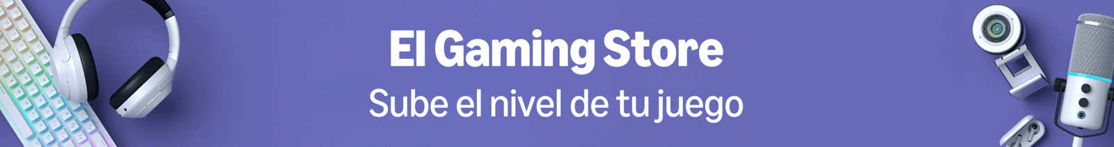 el gaming store, sube el nivel de tu juego, comprar por tema, productos gaming