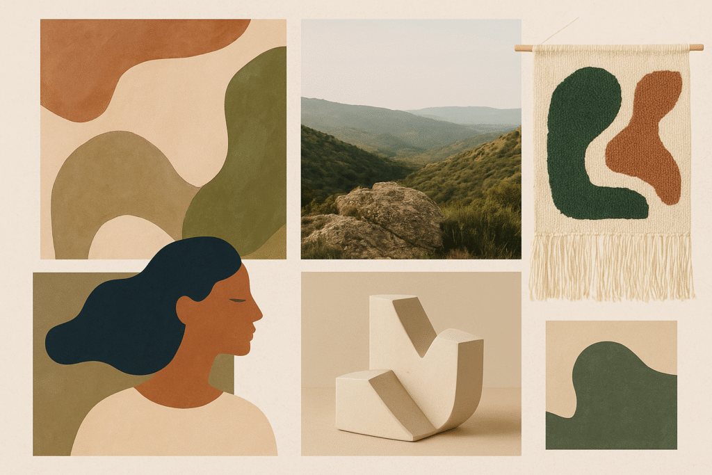 Tendencias artísticas 2025 moodboard