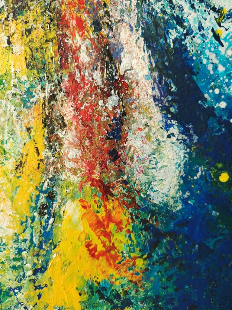 Obra de arte contemporáneo original de CreativeSalo, pintura abstracta con gran carga matérica y gesto expresivo que explora emoción, color y textura.