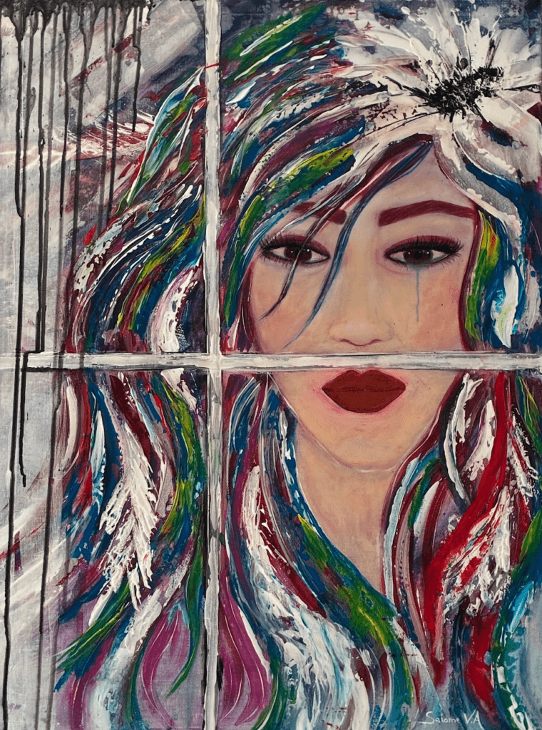 Obra de arte contemporáneo Sentimientos, pintura acrílica original de Salomé Viejo Aguilar