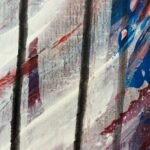 Detalle de la obra Sentimientos, proceso pictórico en acrílico