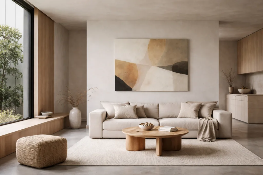 Arte contemporáneo integrado en un espacio doméstico real