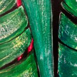 Detalle de textura en Tropical, obra original de arte contemporáneo