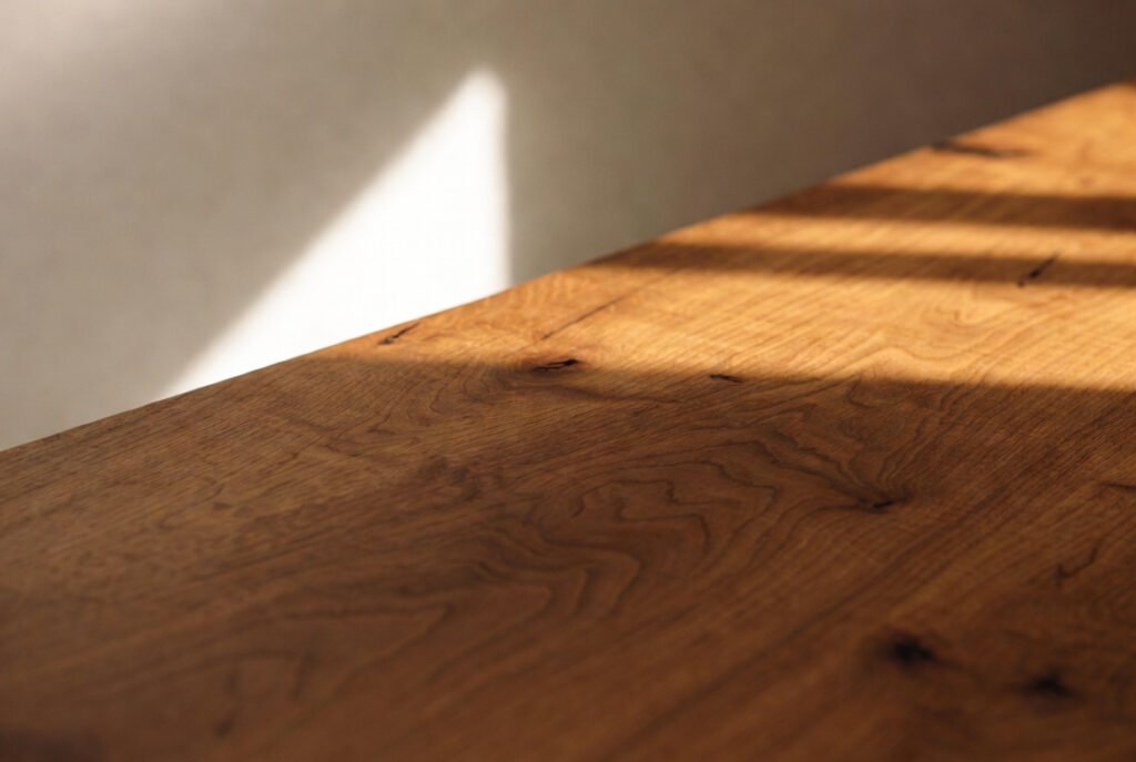 Textura de madera natural utilizada en un espacio creativo
