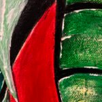 Detalle gestual de Tropical, obra original de arte contemporáneo