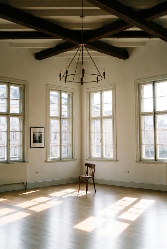 Espacio contemporáneo  europeo con luz natural