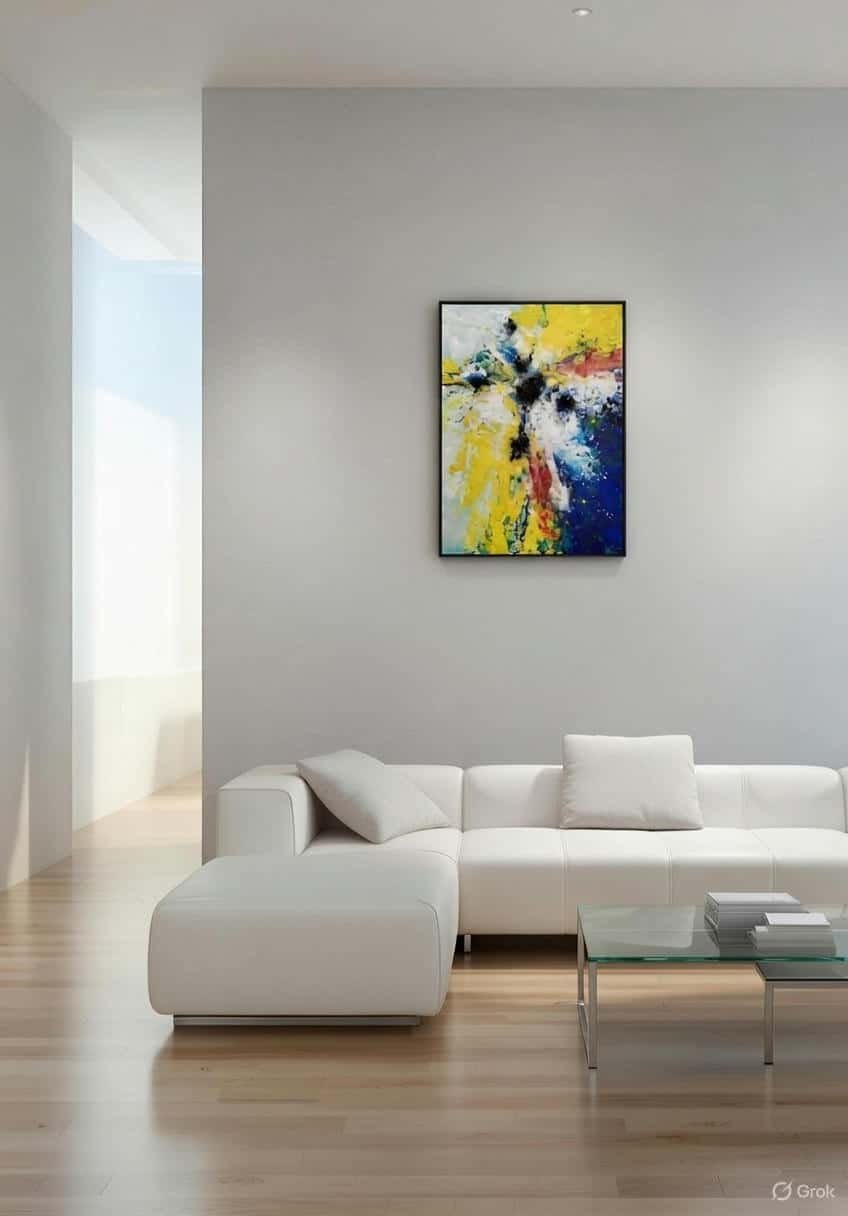 Arte contemporáneo integrado en un espacio interior contemporáneo