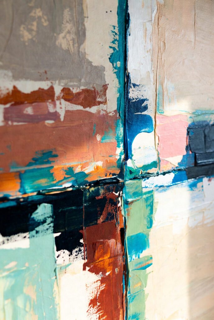 detalle de textura y relieve en arte contemporáneo para decorar el hogar