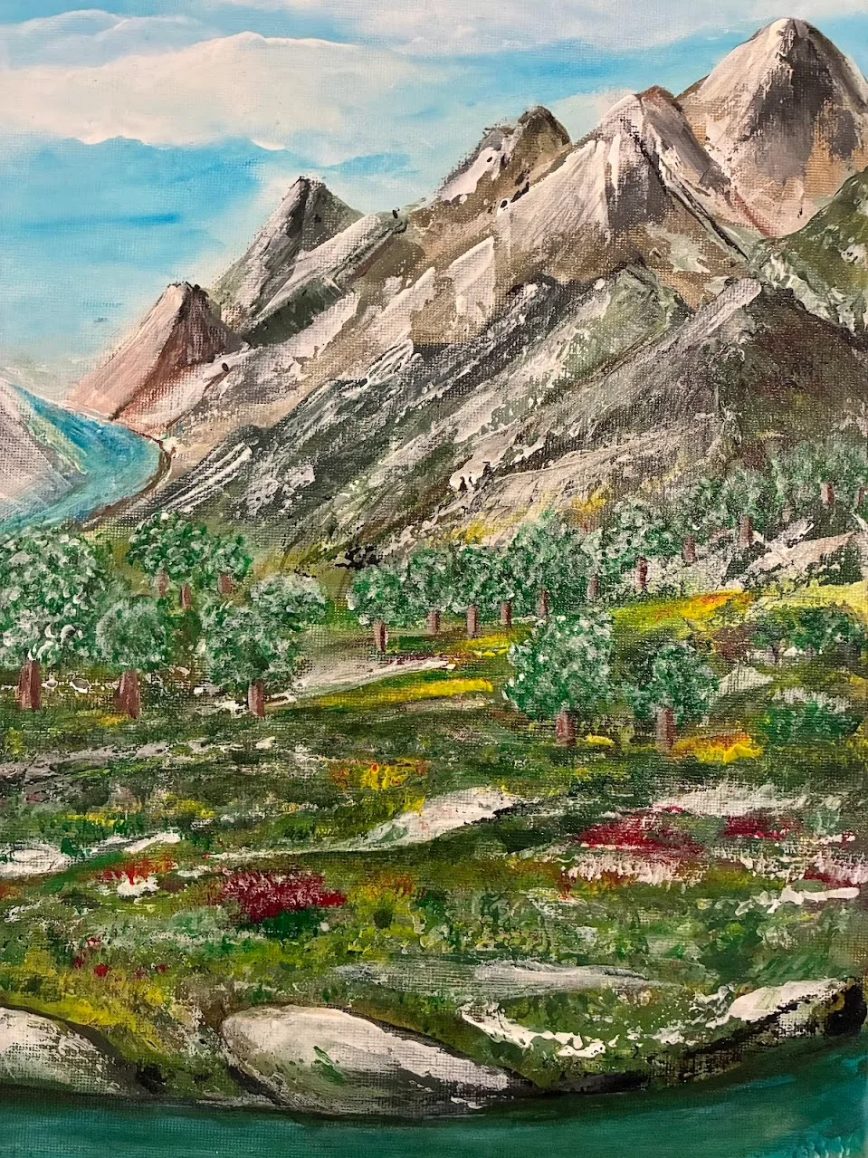 Detalle final de la obra original Paisaje arquitectónico de Salomé Viejo Aguilar