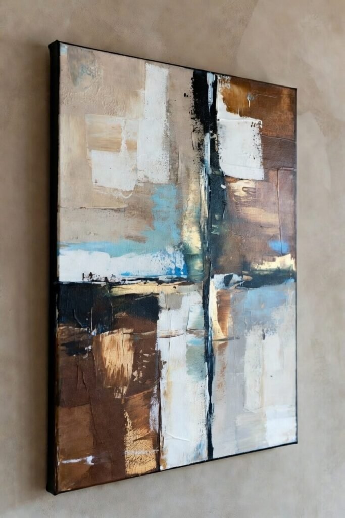 Obra de arte contemporáneo en acrílico con textura.