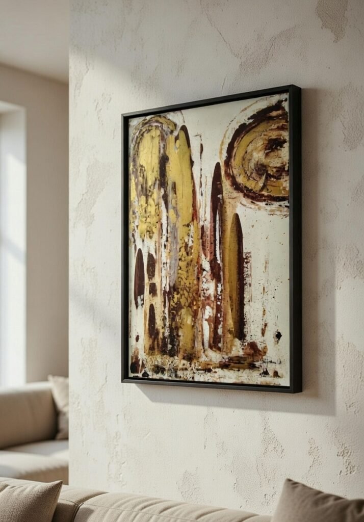 Obra original de arte contemporáneo en acrílico con textura, pieza única.