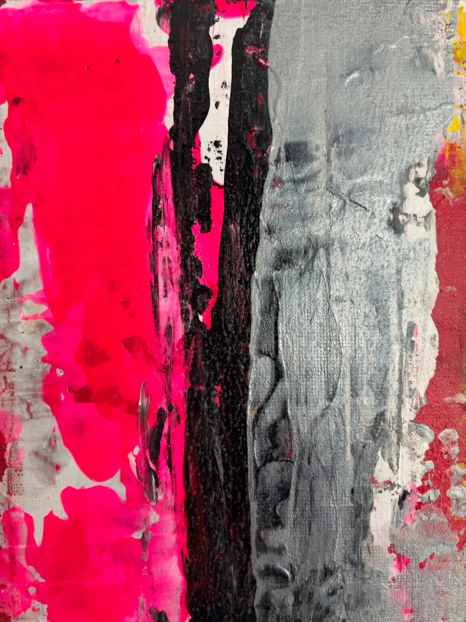 Detalle de textura de obra original y contraste