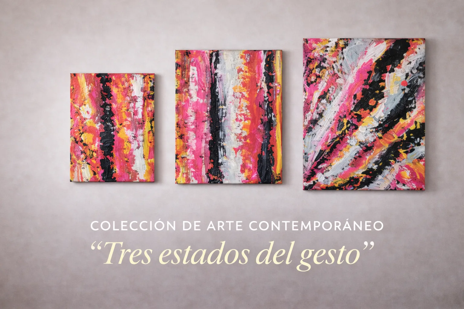 Tríptico de arte contemporáneo