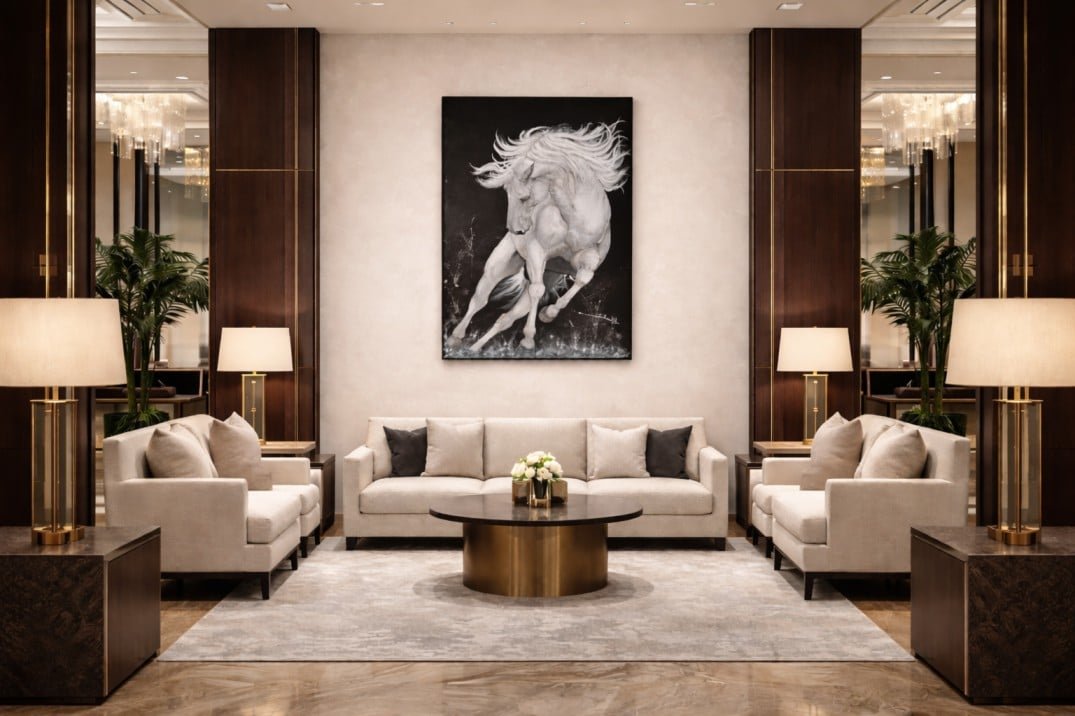 Obra original integrada en un espacio contemporáneo