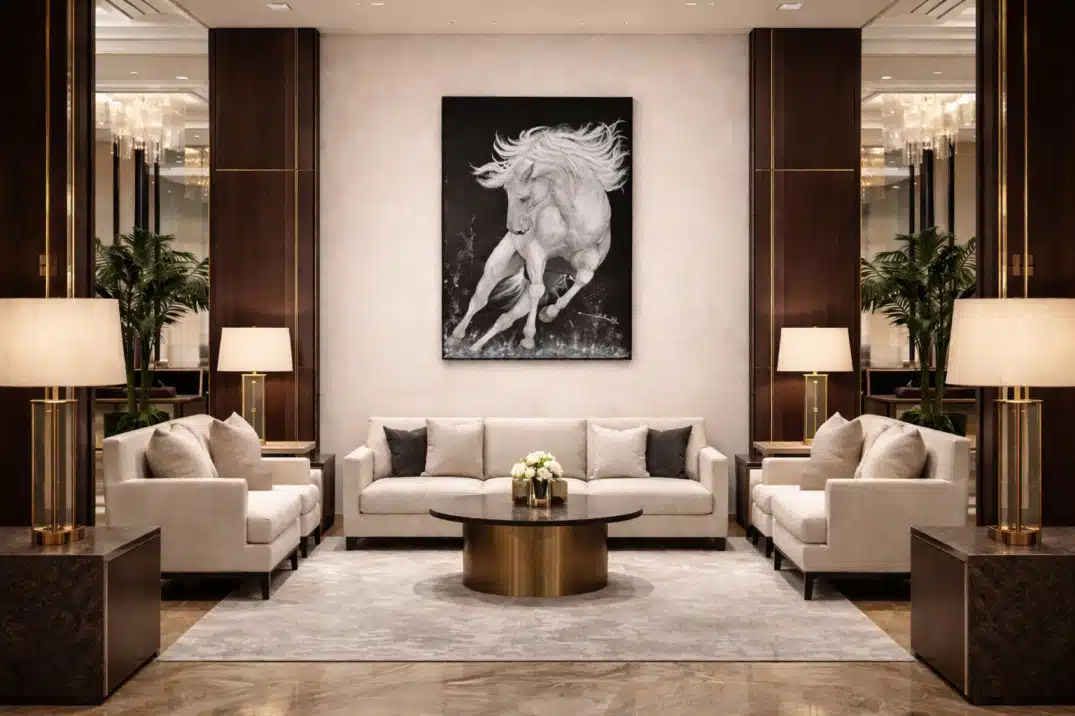 Obra original integrada en un espacio contemporáneo