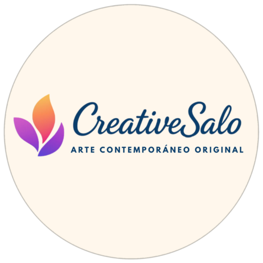 Logotipo oficial de CreativeSalo, proyecto artístico de Salomé Viejo Aguilar, especializado en arte contemporáneo abstracto original con textura para hogares, interiorismo y espacios profesionales.