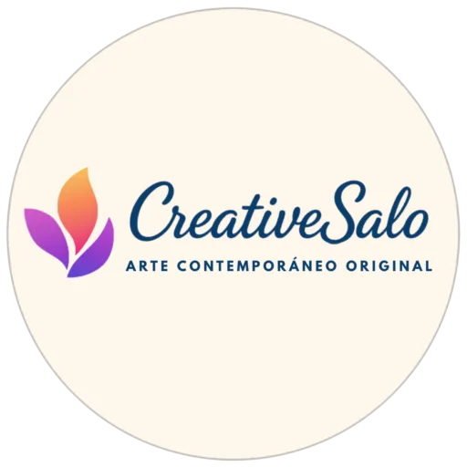 Logotipo oficial de CreativeSalo, proyecto artístico de Salomé Viejo Aguilar, especializado en arte contemporáneo abstracto original con textura para hogares, interiorismo y espacios profesionales.