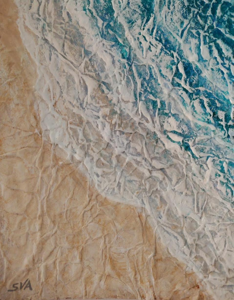 Detalle de textura de una obra original arte contemporáneo de Salomé V.A. Terrassa Barcelona